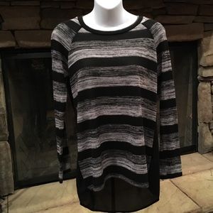 ABStudio B&W Front, Black Back Hi-Low, Sz Small